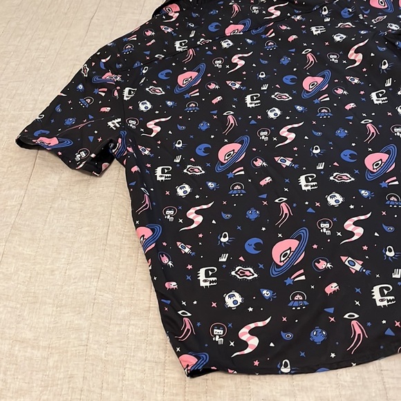 KINWAMONSTER ‘Galaxy’ Alien Print Unisex Button Up Shirt - Picture 10 of 12